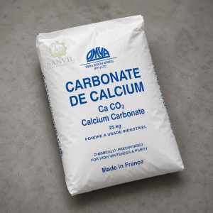 High-purity Calcium Carbonate for plastics, paints, paper, construction, and industrial applications supplied by Sanvil Industries Ltd.
