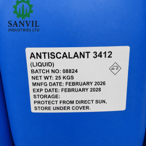 Premium Antiscalant for reverse osmosis systems, boilers, cooling towers, and industrial water treatment supplied by Sanvil Industries Ltd.