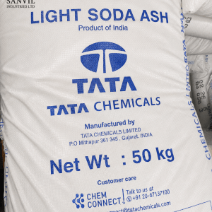 Premium Light Soda Ash (Na₂CO₃) for glass manufacturing, detergents, water treatment, textiles, and industrial applications supplied by Sanvil Industries Ltd.