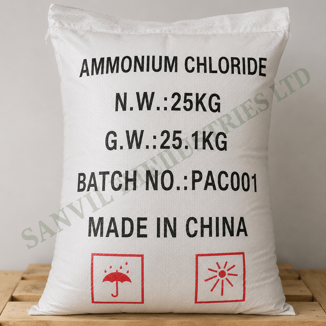 Ammonium Chloride NH₄Cl for fertilizers, galvanizing, soldering, batteries, textiles and industrial applications supplied by Sanvil Industries Ltd.