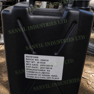 Premium Antifoam for water treatment, food processing, paints, detergents, paper manufacturing, and industrial applications supplied by Sanvil Industries Ltd.