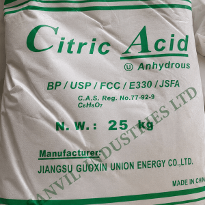 Citric Acid Anhydrous E330 for food, beverages, confectionery, pharmaceuticals, cosmetics, cleaning and industrial applications from Sanvil Industries Ltd.