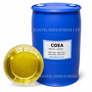 Premium Cocamide DEA (Coco Diethanolamide) for liquid soaps, shampoos, detergents, cosmetics, and industrial cleaning applications supplied by Sanvil Industries Ltd.