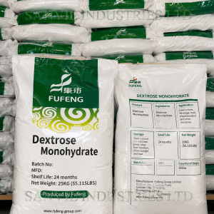 Premium Dextrose Monohydrate (C₆H₁₂O₆·H₂O) for food processing, beverages, pharmaceuticals, confectionery, and bakery supplied by Sanvil Industries Ltd.