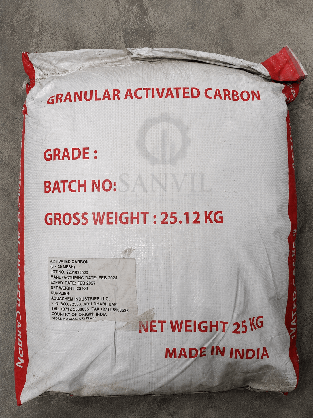 Premium Granular Activated Carbon for water treatment, air purification, mining, and industrial filtration supplied by Sanvil Industries Ltd.