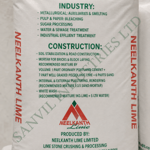 Lime including Quicklime CaO and Hydrated Lime Ca(OH)₂ for water treatment, construction, mining and industrial applications from Sanvil Industries Ltd.