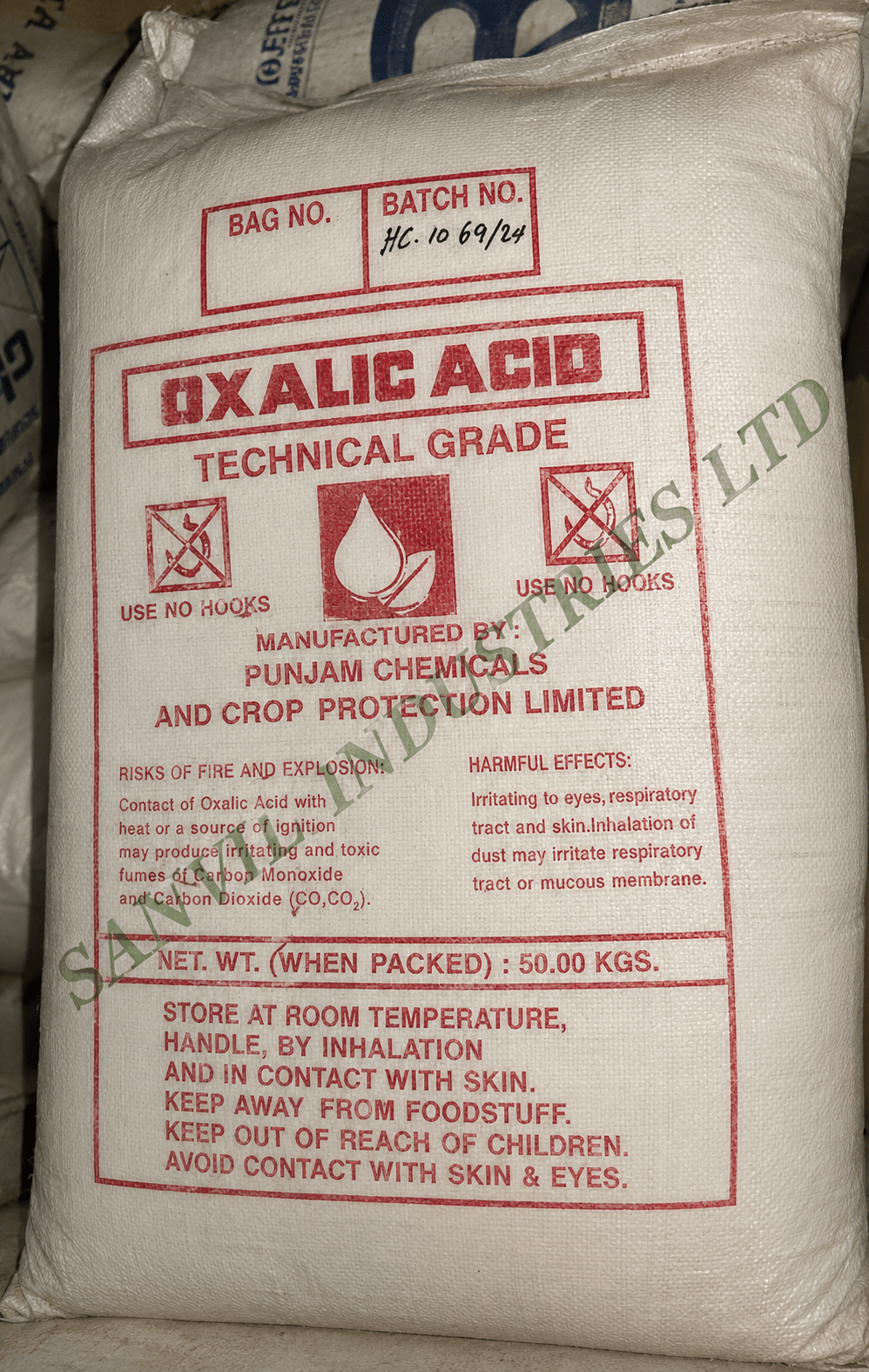 Oxalic Acid for rust removal, metal cleaning, wood restoration, textiles, leather processing and industrial applications from Sanvil Industries Ltd.
