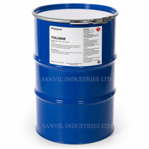 Premium Toluene (C₇H₈) for paints, coatings, adhesives, printing inks, rubber processing, and industrial applications supplied by Sanvil Industries Ltd.