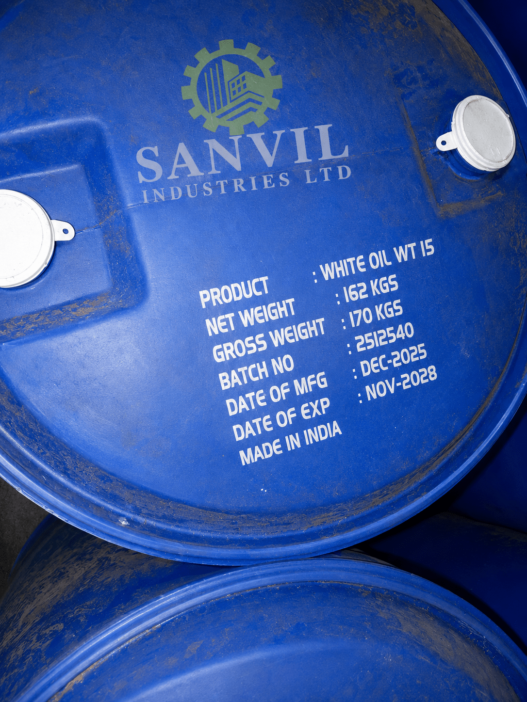 Premium White Oil for cosmetics, pharmaceuticals, food processing, plastics, and industrial applications supplied by Sanvil Industries Ltd.