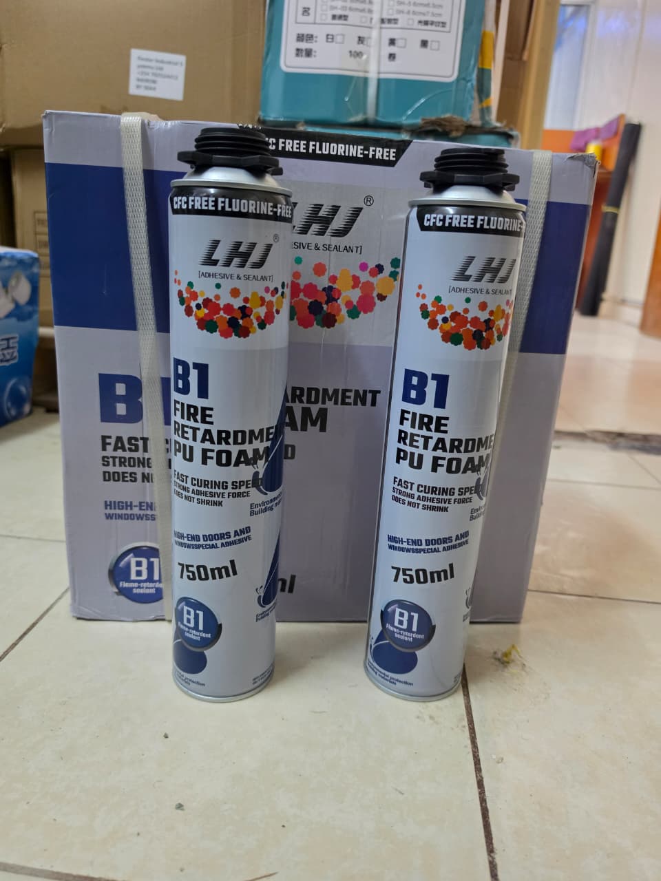Fire retardant PU expanding foam for HVAC, construction, cold rooms, insulation, doors, windows and gap sealing in Kenya.